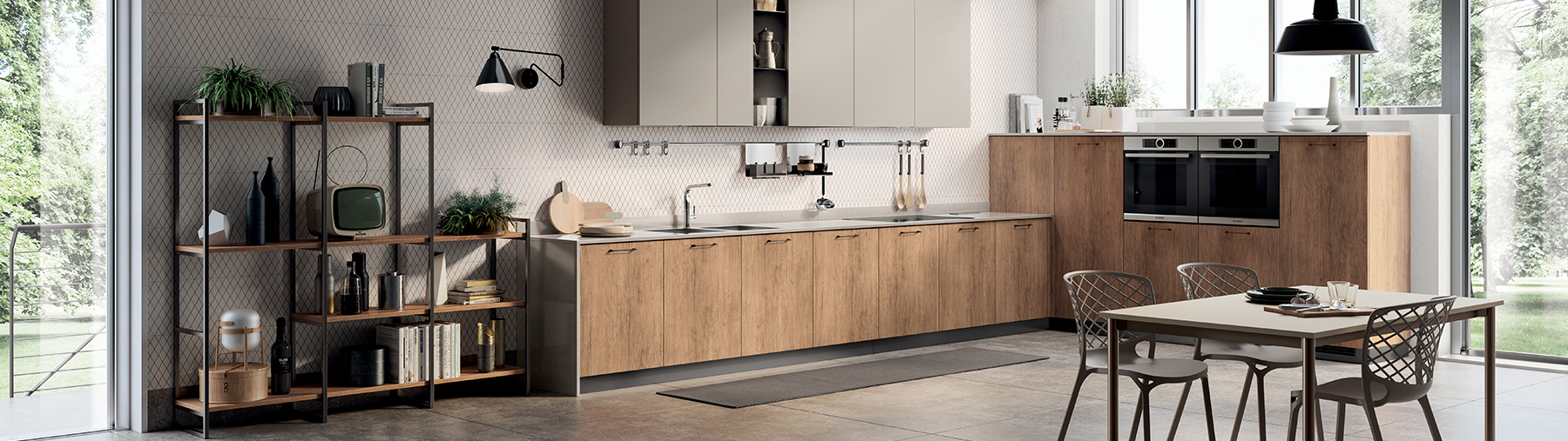 Cucina Mood con sistema parete Metro