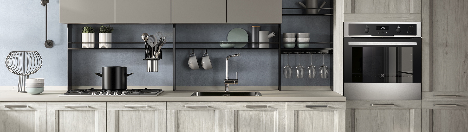 Forno a vapore Electrolux in cucina Scavolini
