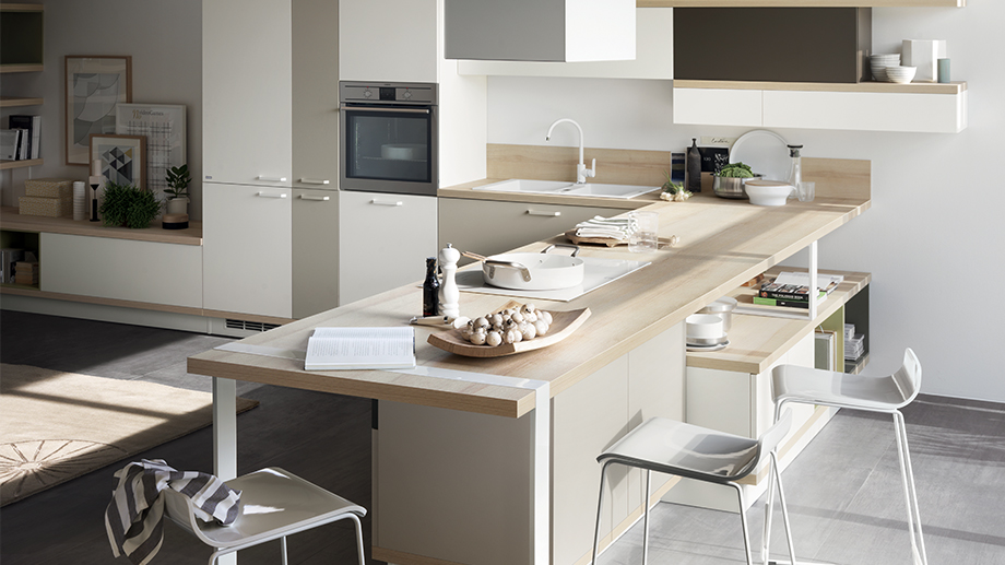 Cucina con penisola - Foodshelf by Scavolini