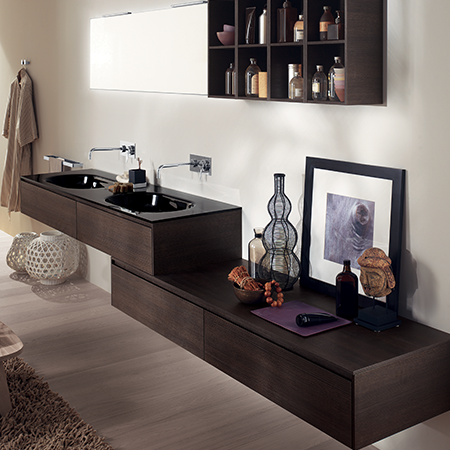 Doppio lavabo mobile bagno - Rivo Scavolini