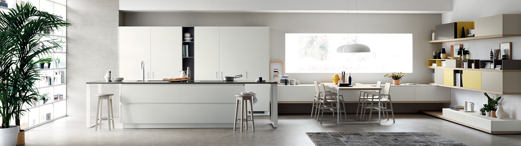 Cucina bianca - Foodshelf Scavolini