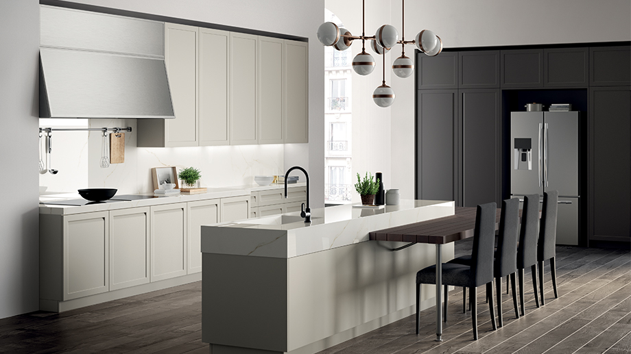 Cucina con banco snack