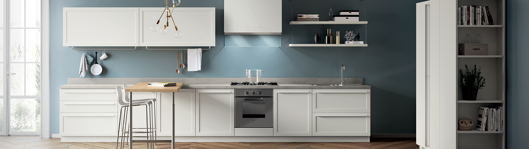 Cucina moderna bianca - Carattere by Scavolini