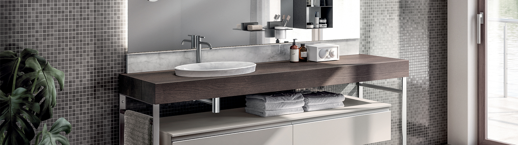 Mobili bagno effetto legno