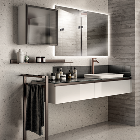 Elementi in bronzo per il bagno