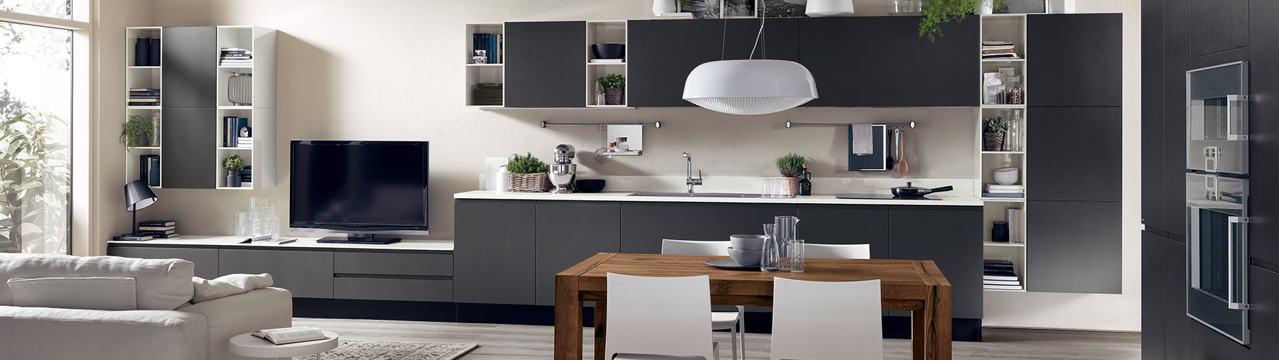 Arredamento soggiorno moderno - Motus Scavolini