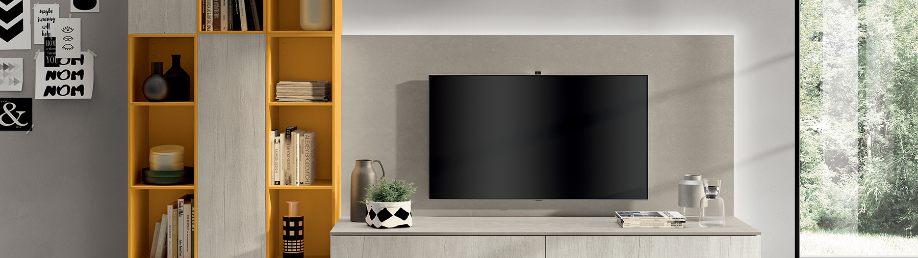 Soggiorni moderni colorati - Sax Scavolini