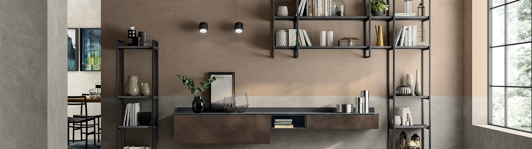 Arredamento soggiorno moderno - LiberaMente by Scavolini