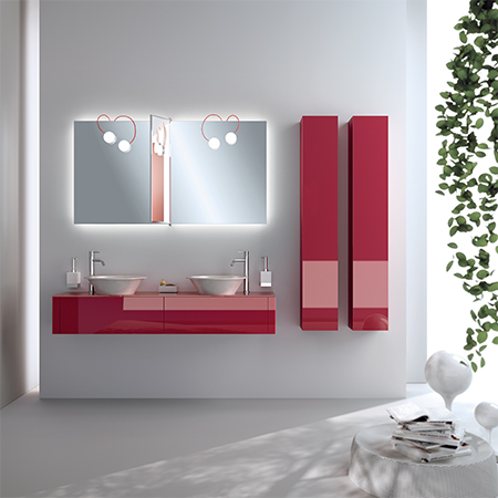 Mobili bagno rossi