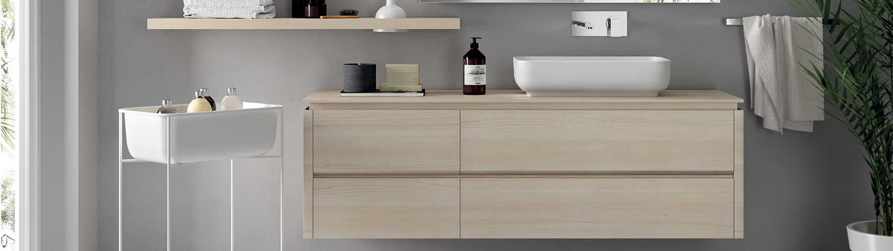 Mobile sospeso bagno - Qi by Scavolini