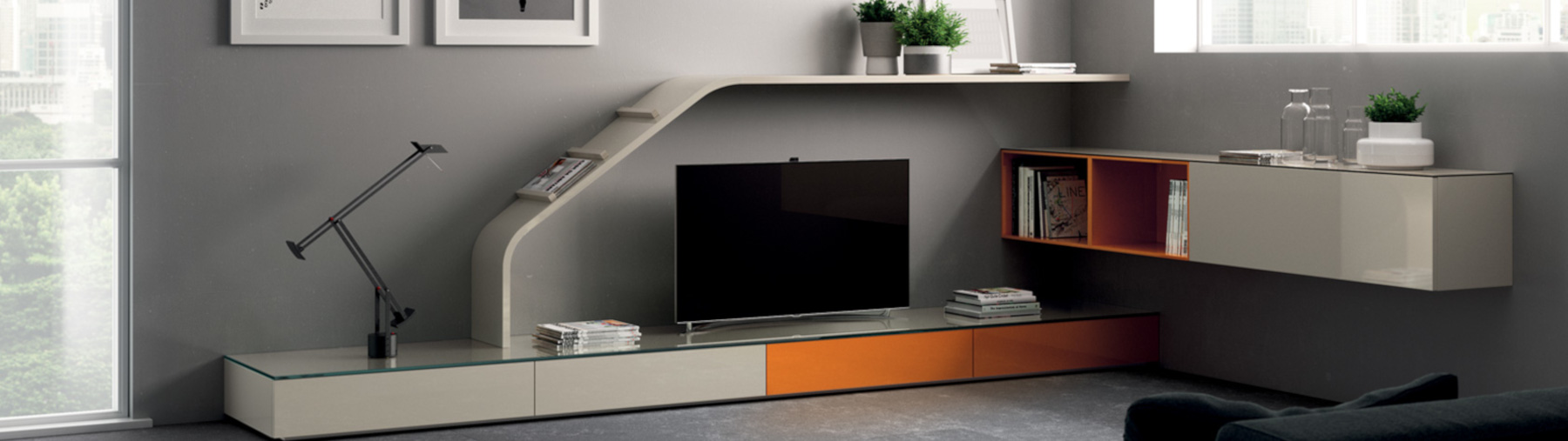 Come arredare un soggiorno piccolo - Living Flux Swing Scavolini