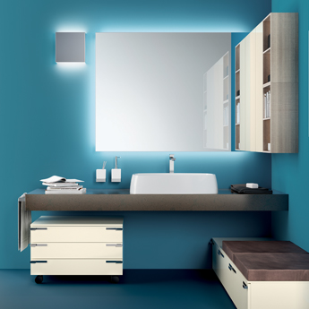 mobile contenitore per bagno con rotelle