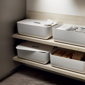 Contenitori bianchi per la cucina Qi